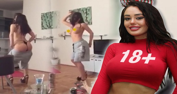 PROCURIO KUĆNI VIDEO ANE KORAĆ! Starleta gola kao od majke rođena, izvodi striptiz, SISE SAMO LETE LEVO DESNO!