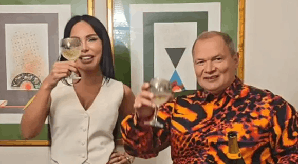 “Bićeš pobednica Elite 9”: Aleksandra Subotić i Osman Karić nazdravljaju i prolivaju šampanjac po stolu